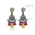 Wholesale Fashion Trend Design Women Jewelry Exaggerated Luxurious Crystal Long Earrings